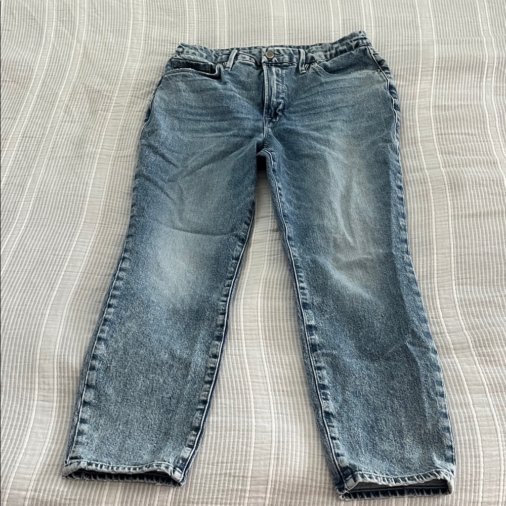 Good American Light Blue Straight Jeans